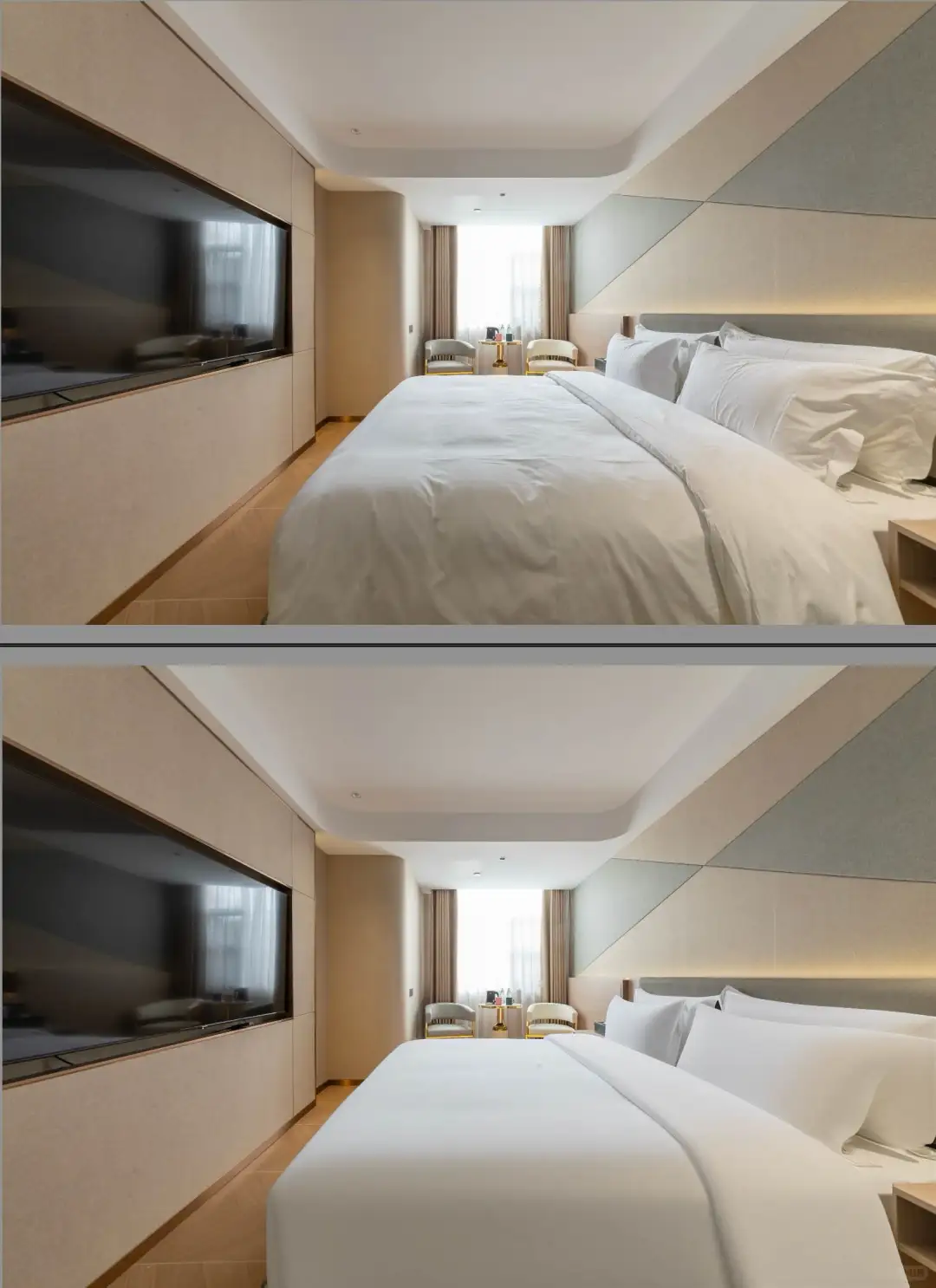 AI一键酒店空间修图-酒店被子磨皮