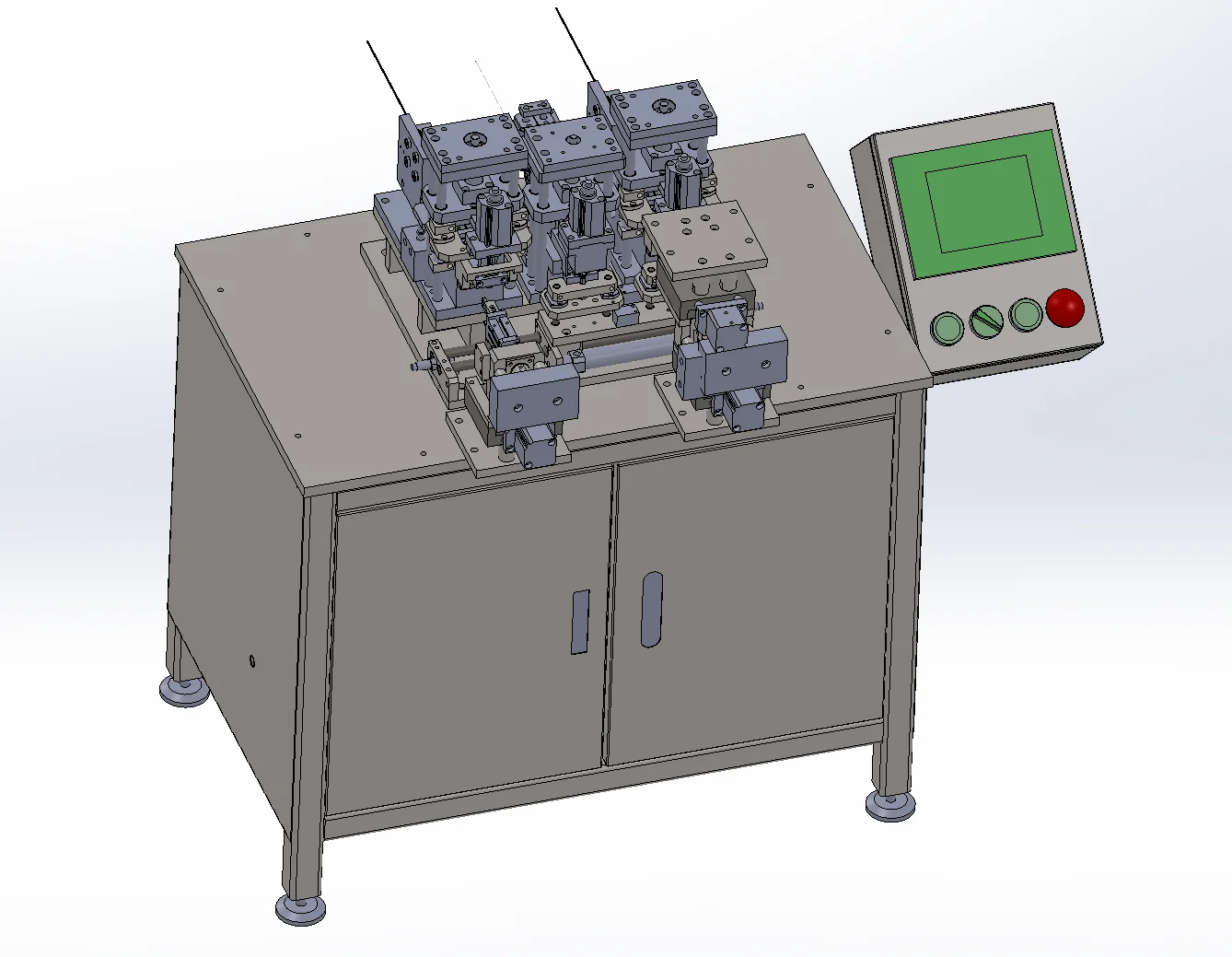 机械设计复盘:双工位气动装配检测设备