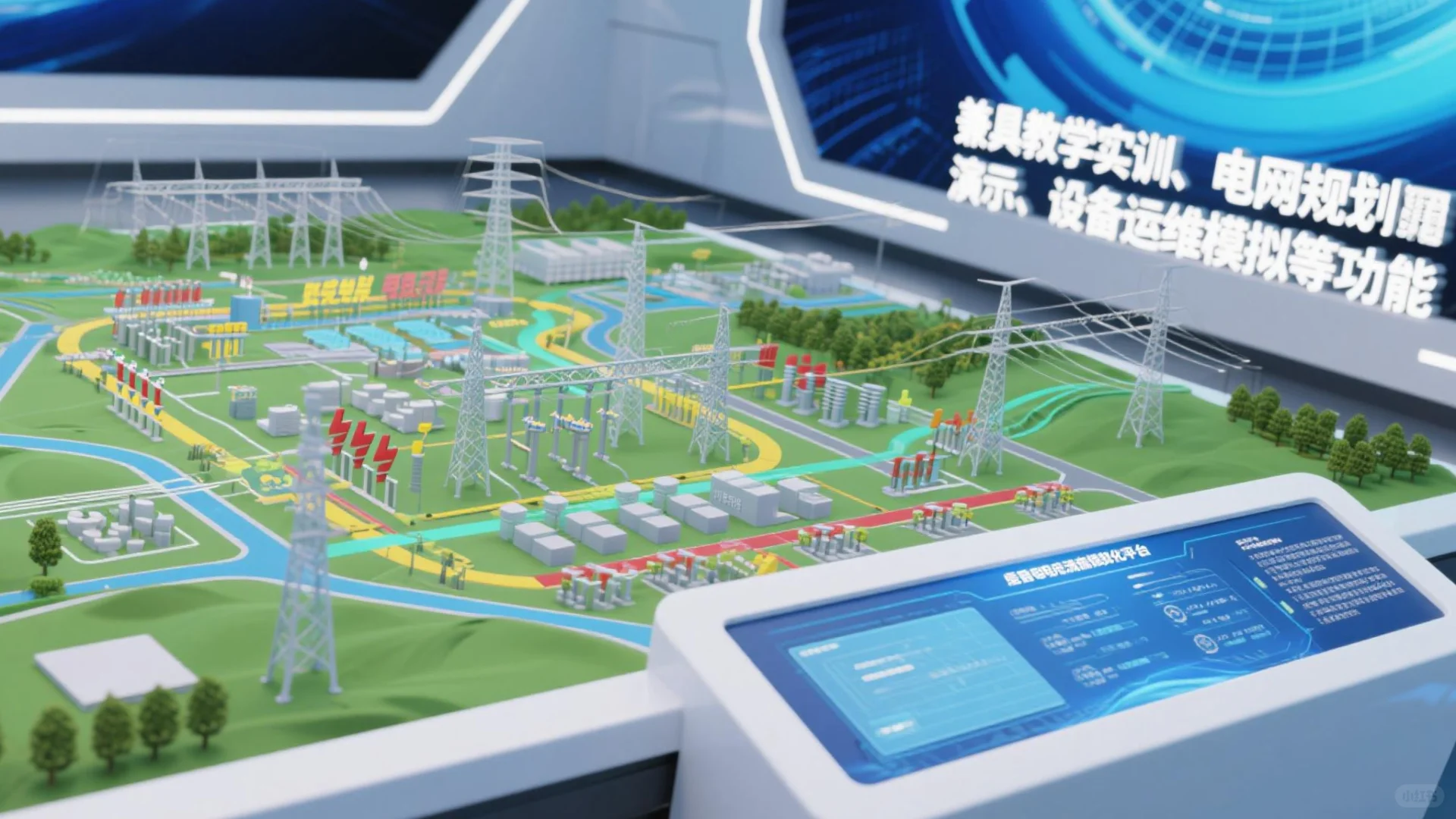 智能电网沙盘,真的很酷!