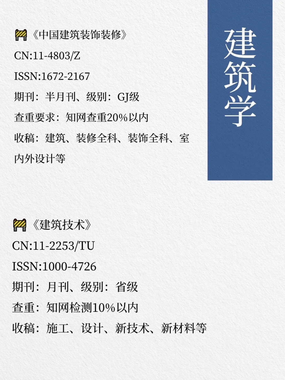 建筑学存下吧，几乎不退稿期刊！