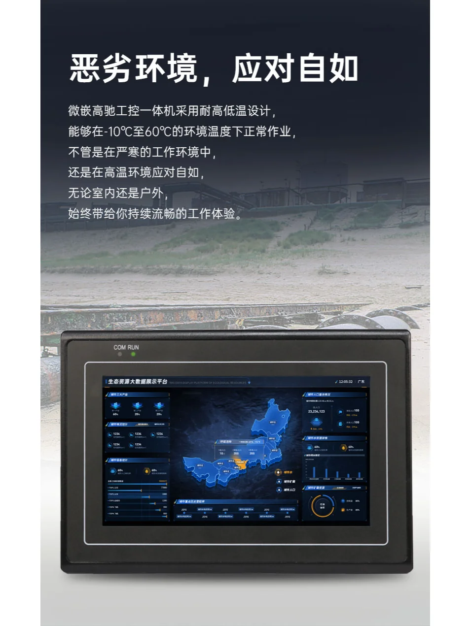 7寸工业触摸一体机自动化多功能解决方案