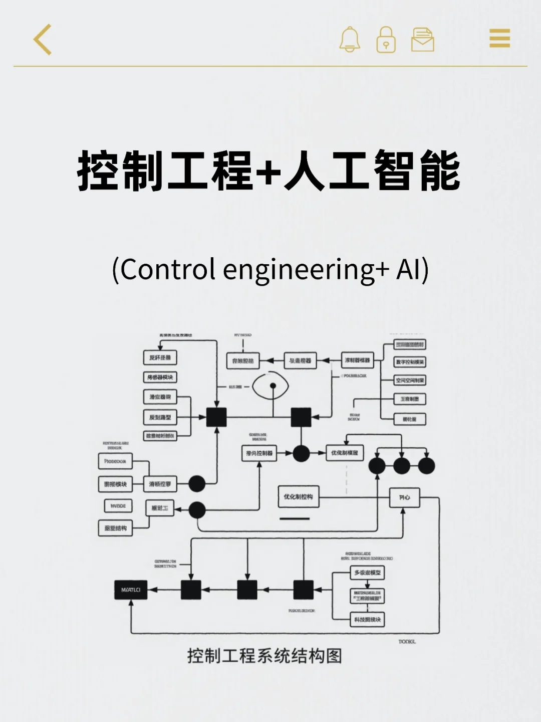 希望控制工程的小伙伴们一定要刷到啊！