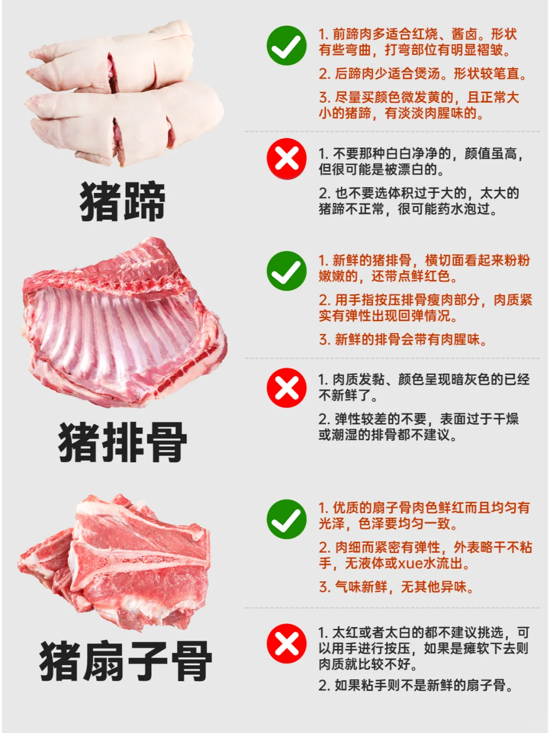 常见肉类挑选技巧?一下讲清楚‼️