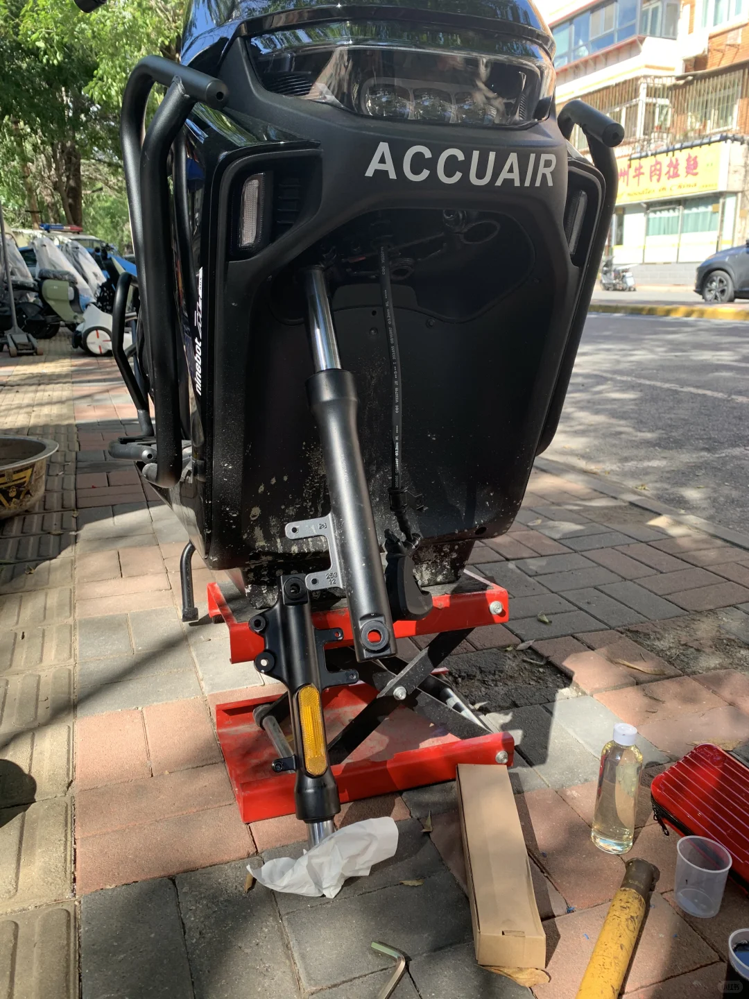 Mzmix 前减震换弹簧和调油。