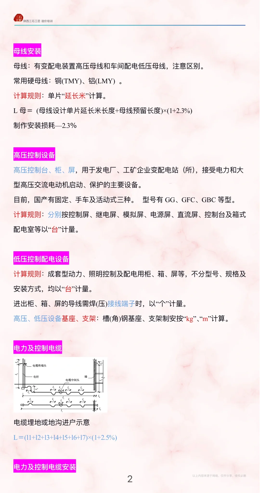 干货?建筑电气工程量计算方法！