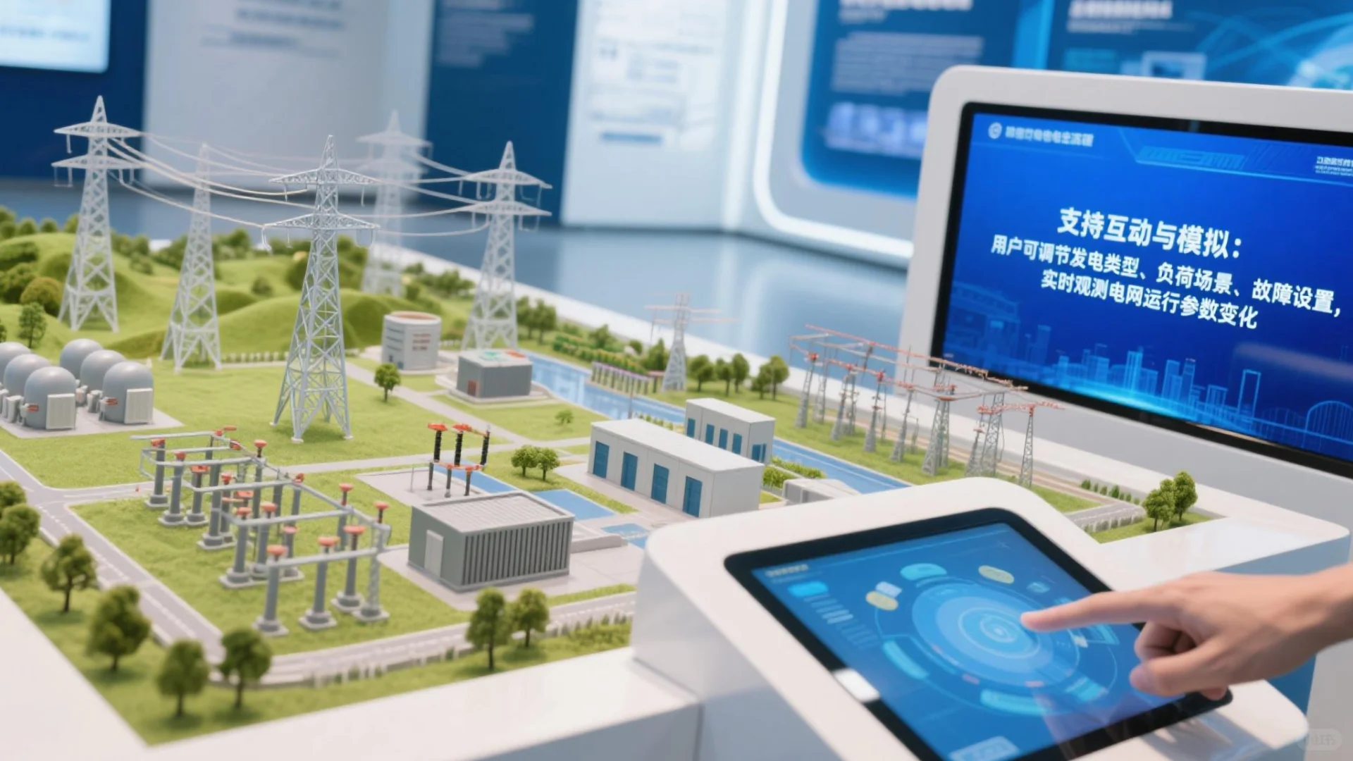 智能电网沙盘,真的很酷!