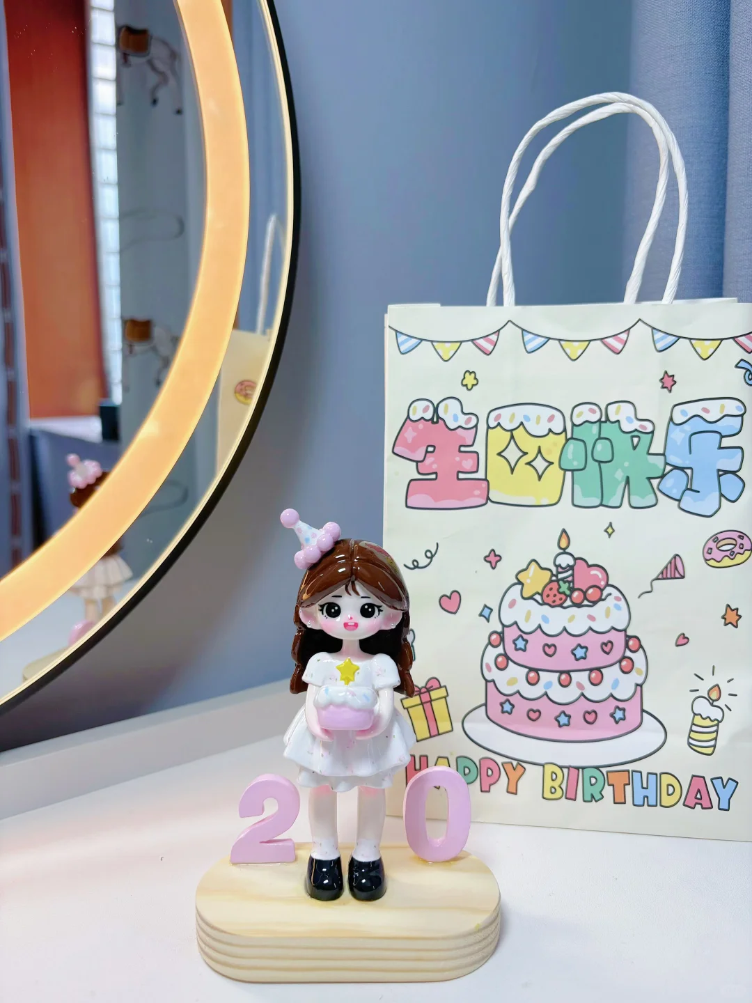 石塑粘土人偶、生日礼物、祝你生日快乐?