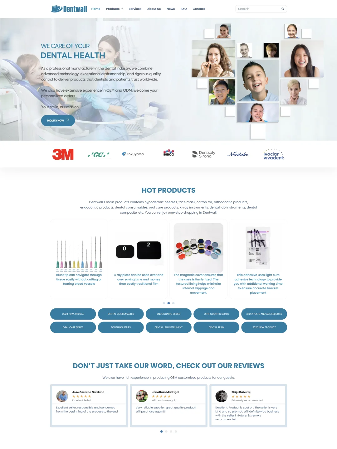 口腔医疗设备与牙科材料外贸独立站搭建案例