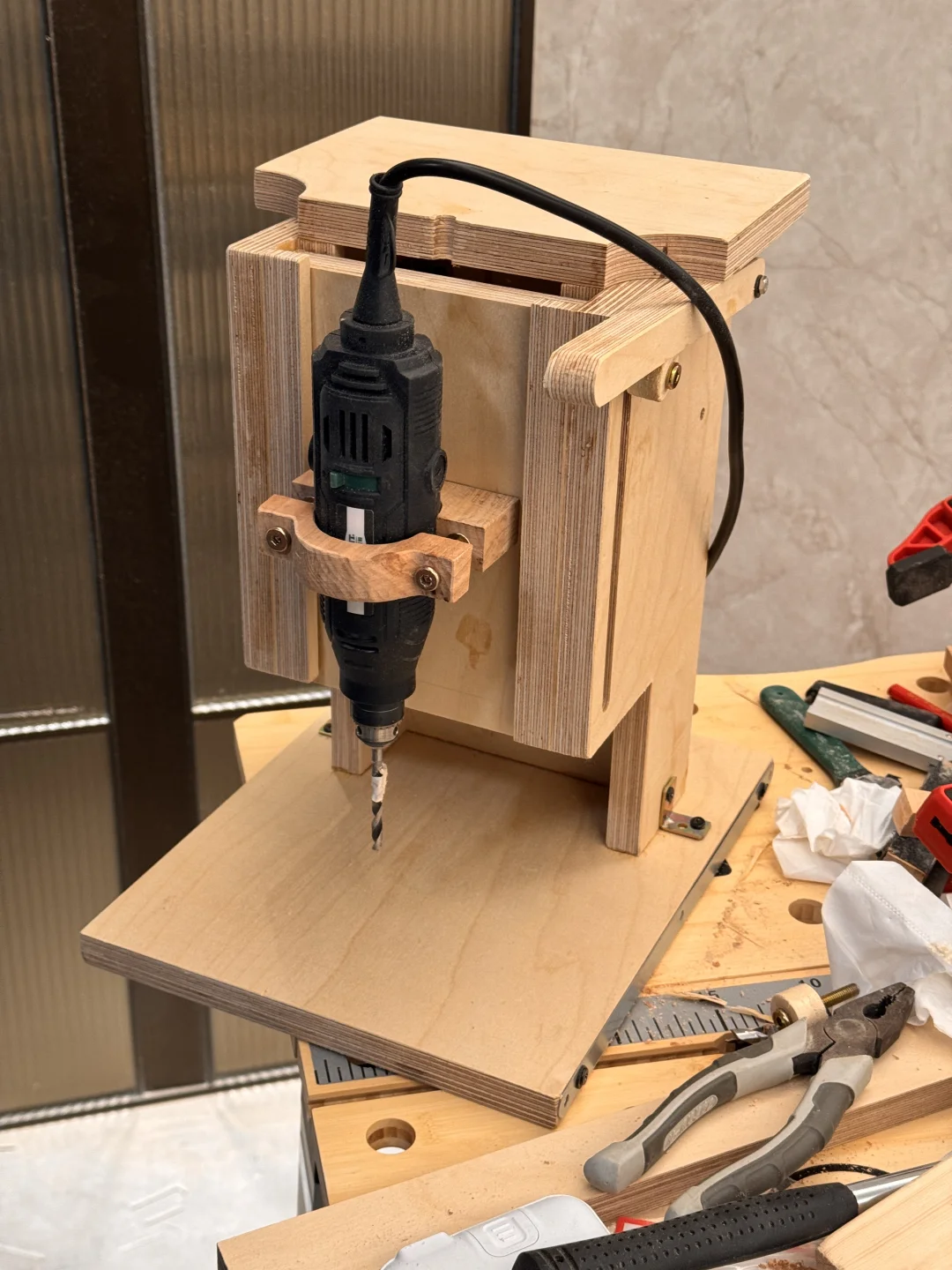 DIY台钻/铣床支架 自己做的工具真好用