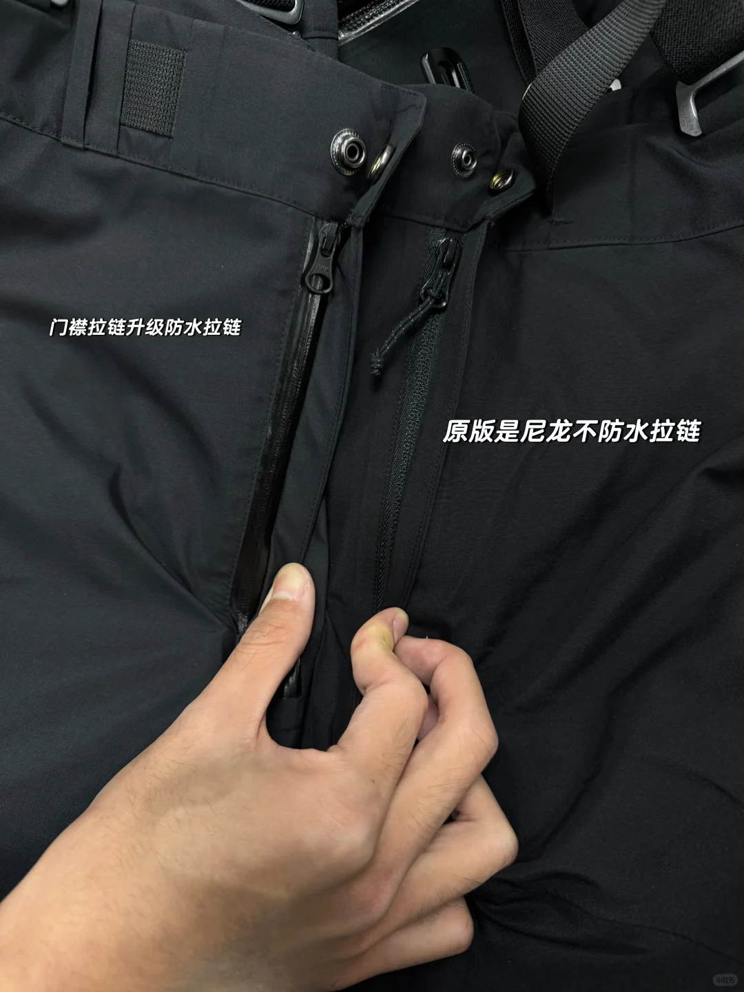 80D GTX 3L面料ePE膜鱼鳞纹底布的冲锋裤！