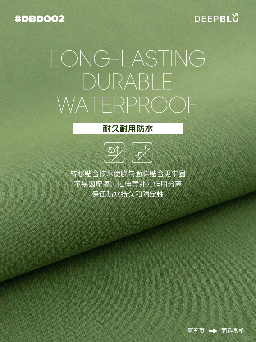 户外防水面料?放大看 亲水无孔PU膜系列