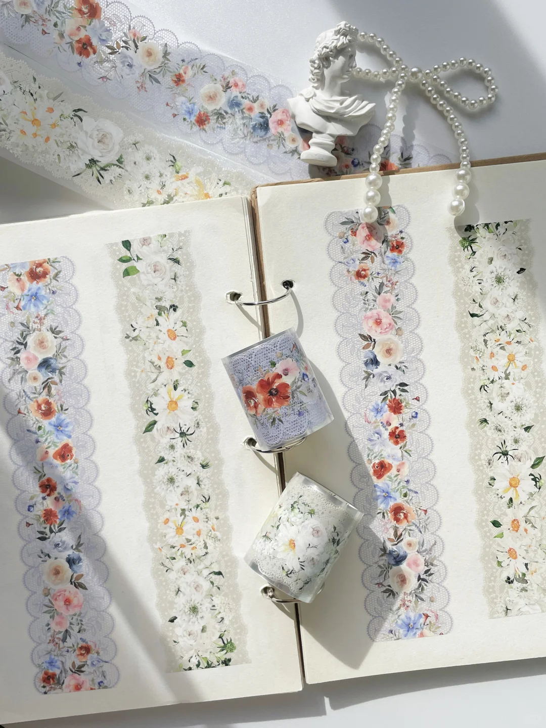 ? 击中少女心！拉丝银覆膜花花蕾丝胶带