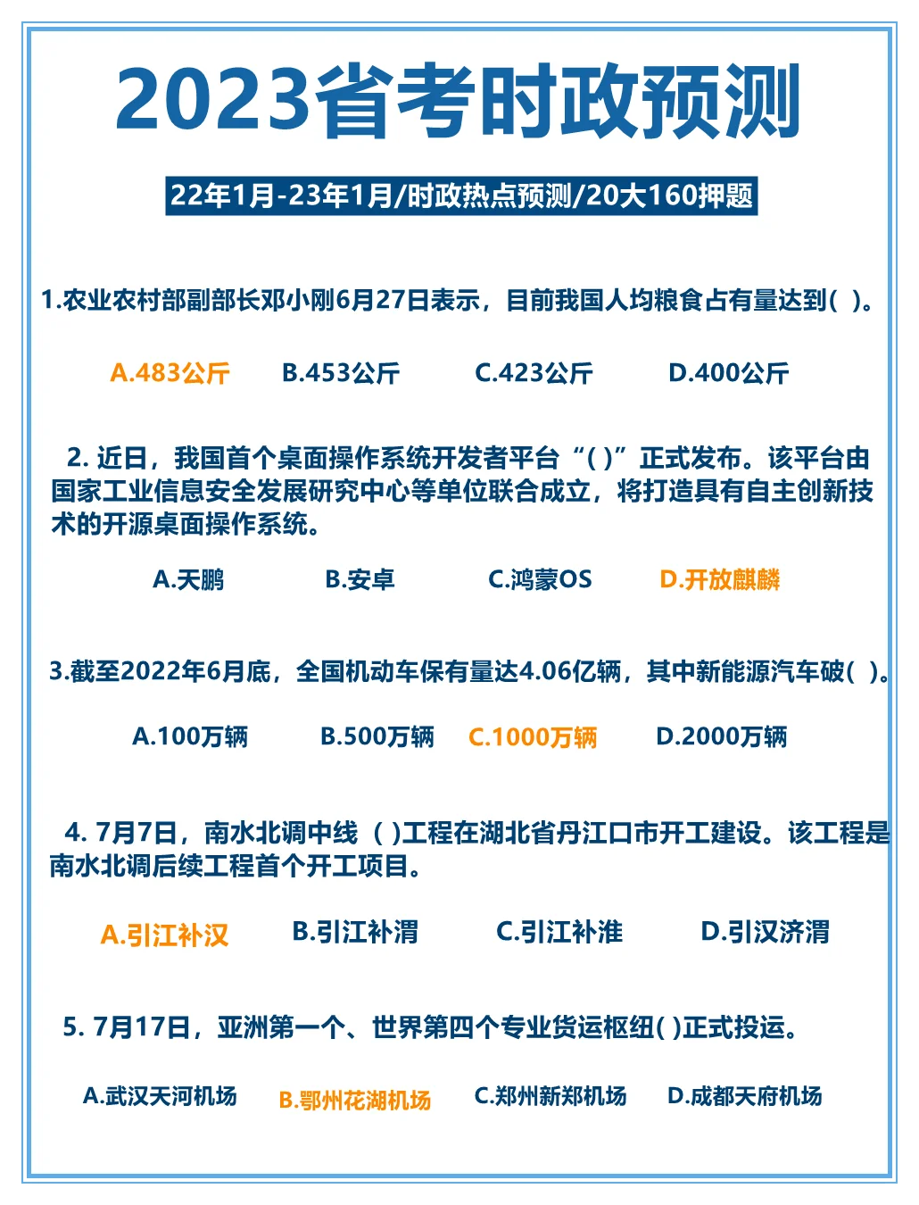 23省考时政积累！一年的热点，完整资料拿走