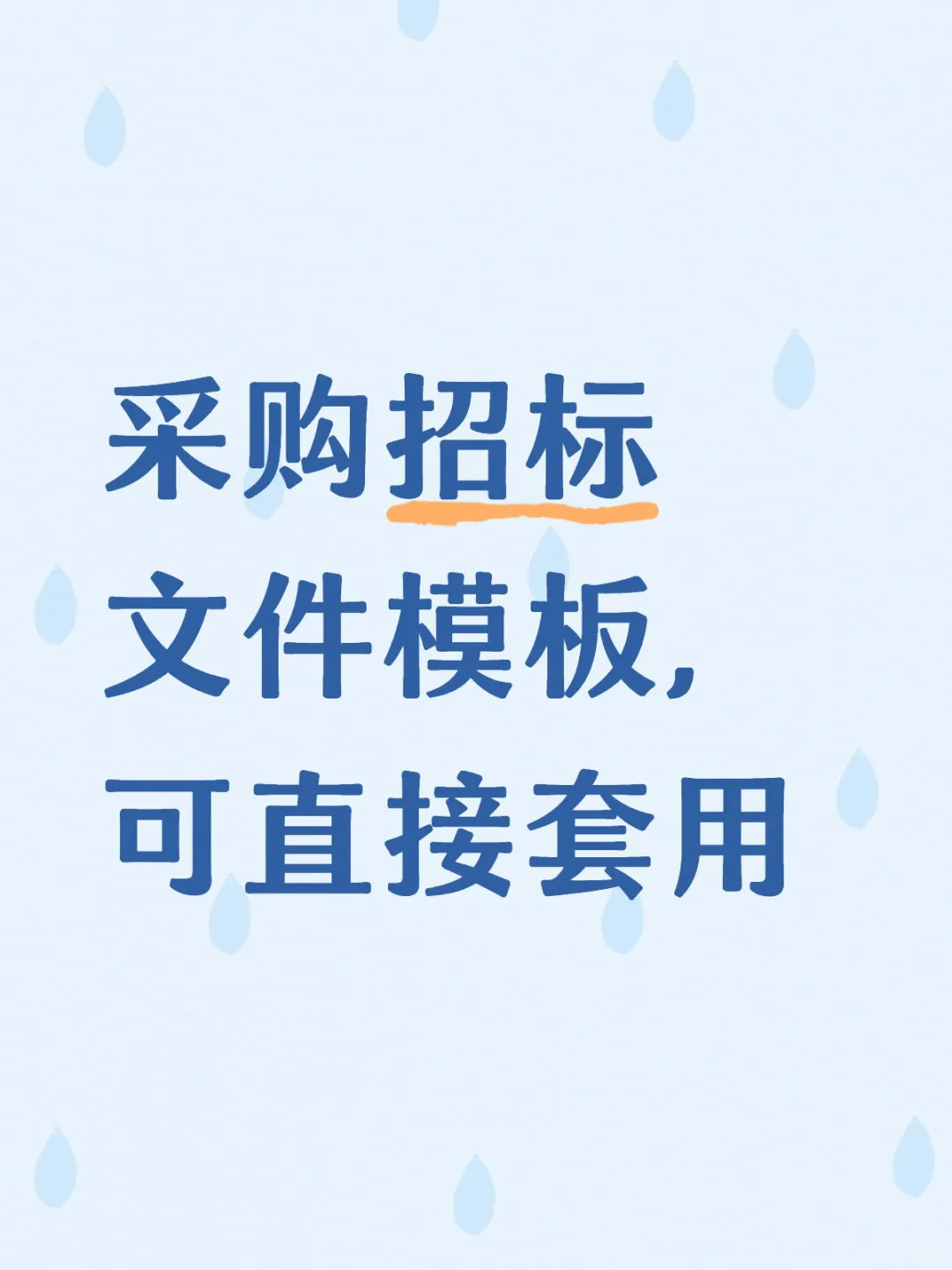 采购招标文件模板，可直接套用