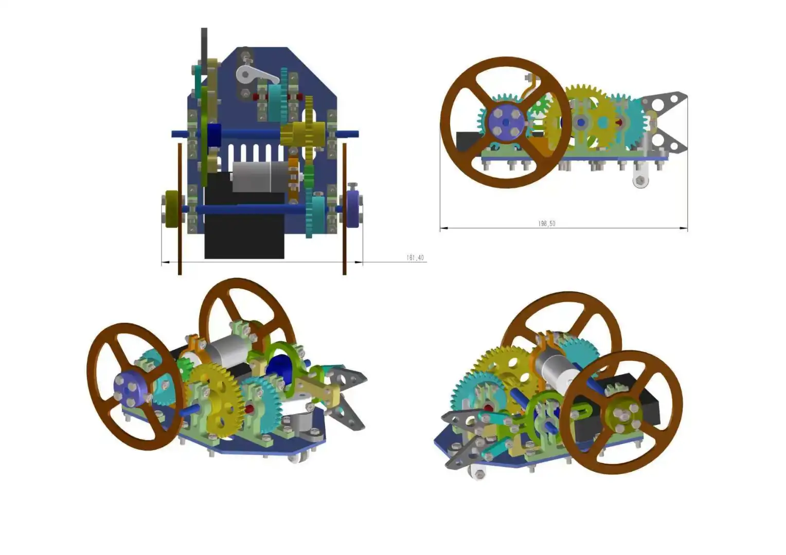 大二机械金工实习—手搓小车