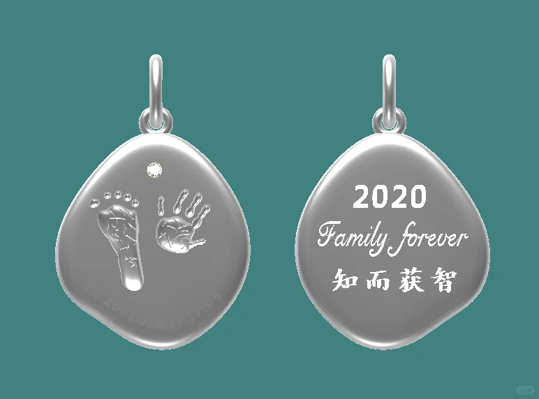 宝宝出生年月日纪念牌 手脚印纪念牌3d