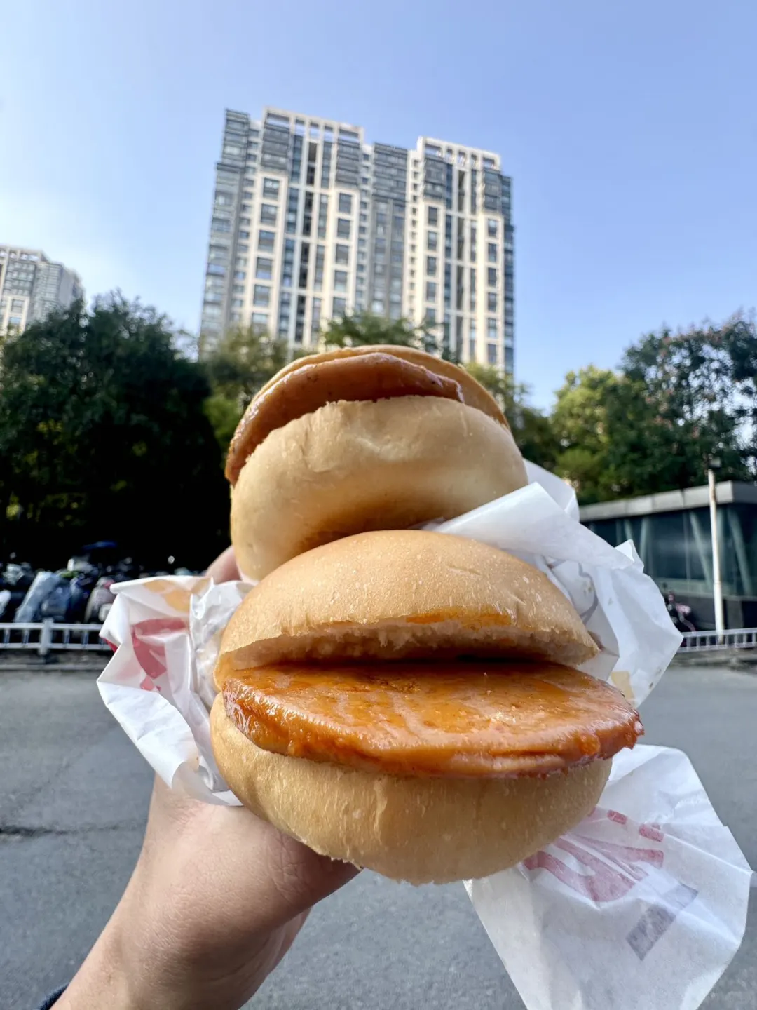 在洛阳！洛阳！！楼下超市新上的即食汉堡