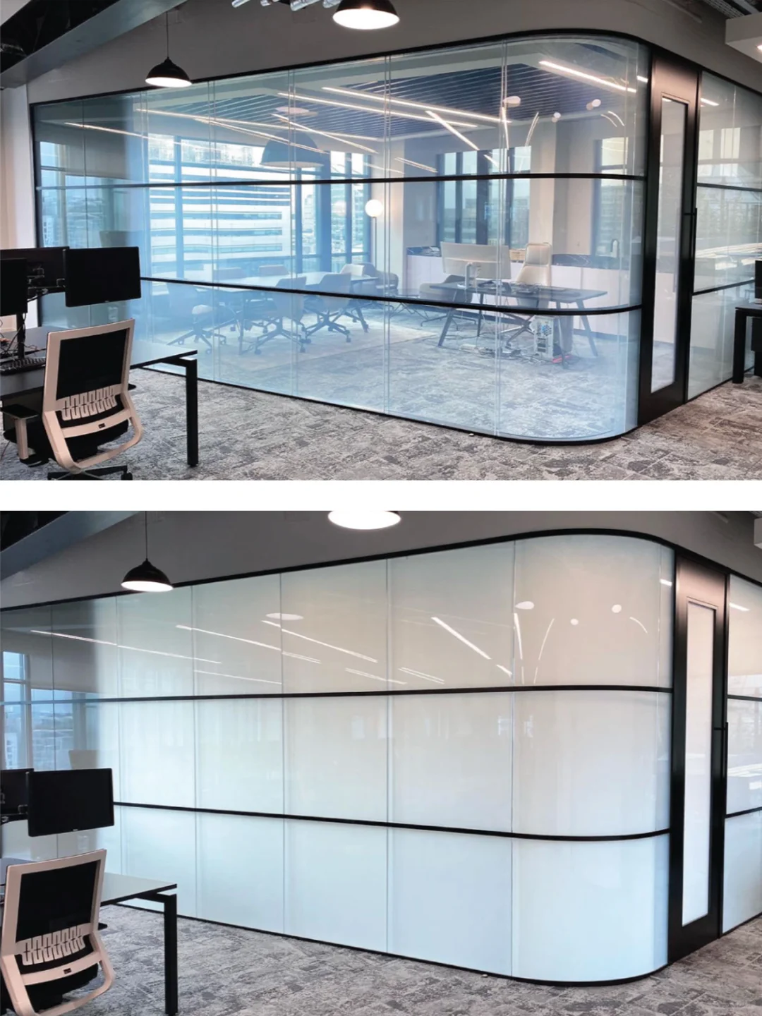 揭秘！办公室装修所用之调光玻璃的神奇魅力