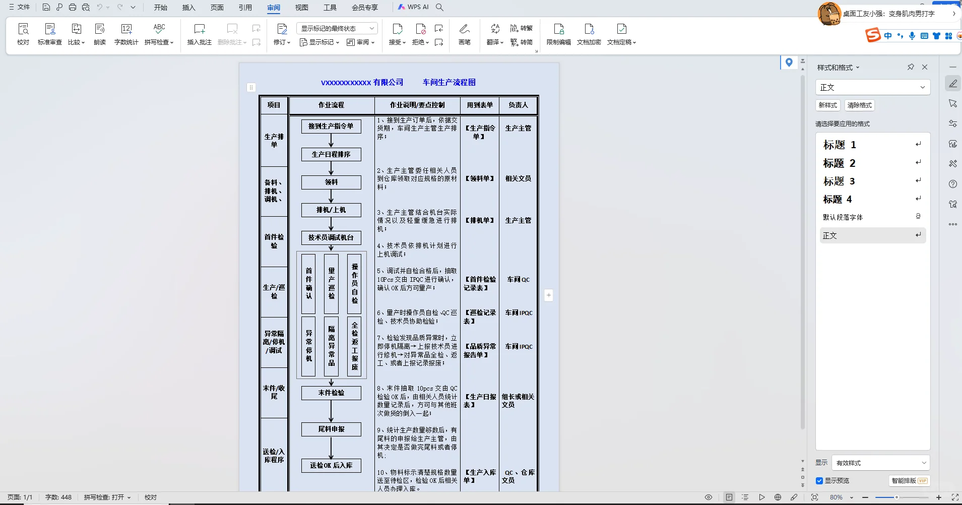超详细车间生产流程图模板，精益生产必备