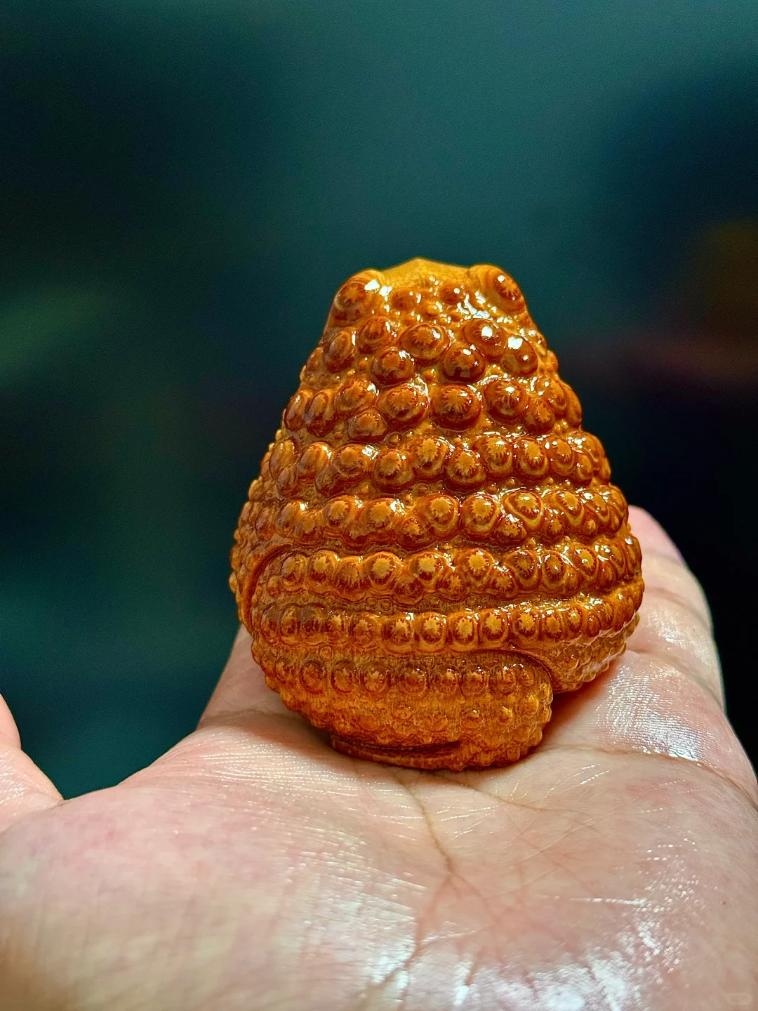 徐锦平竹根雕金蟾