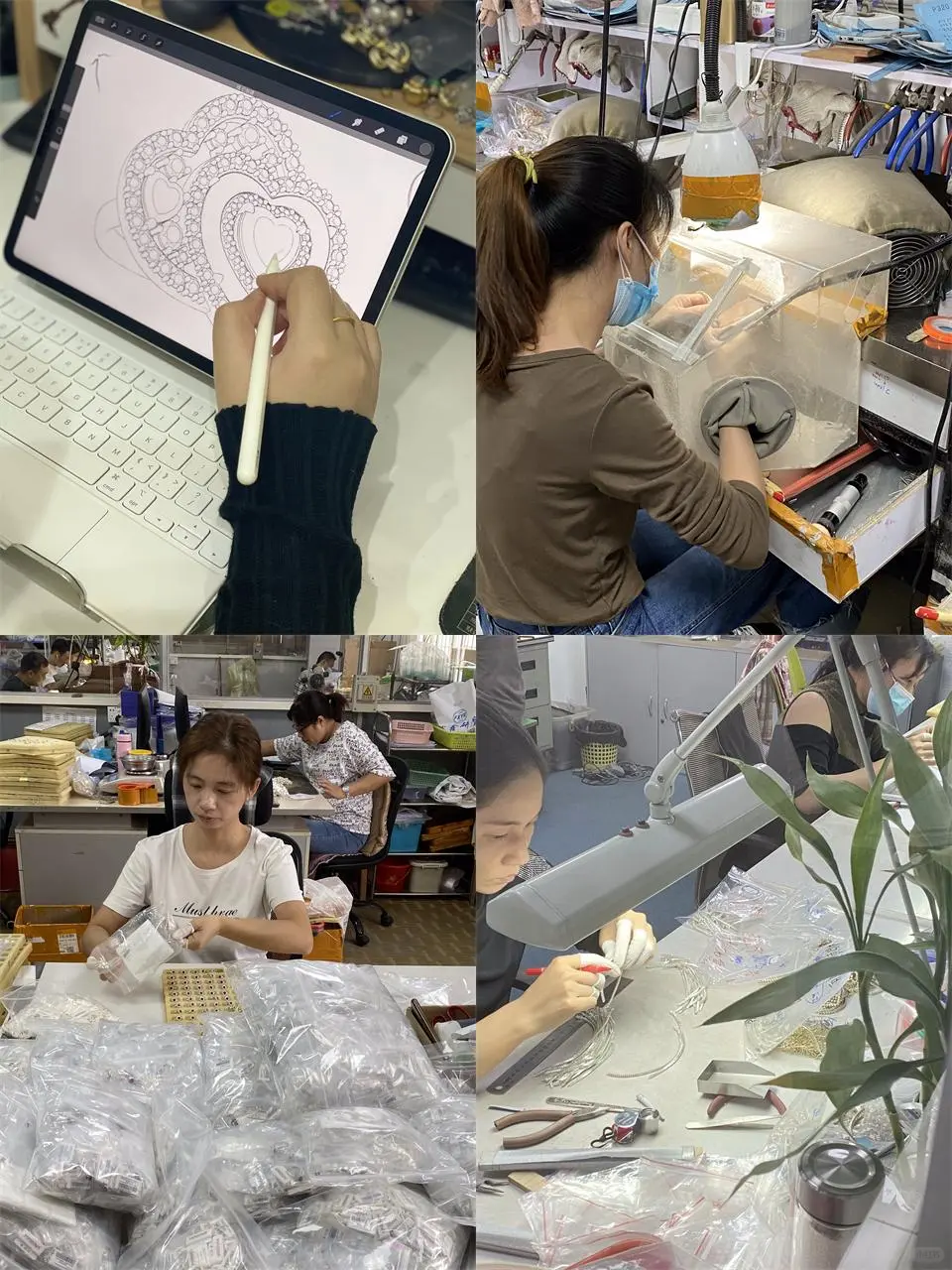 刻印珠宝,制品精致细腻。