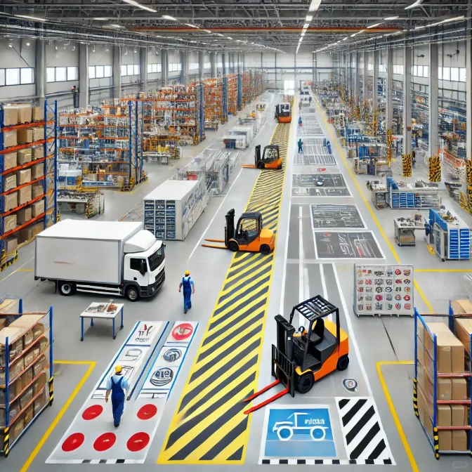 车间标准化划线：从细节看企业管理的力量