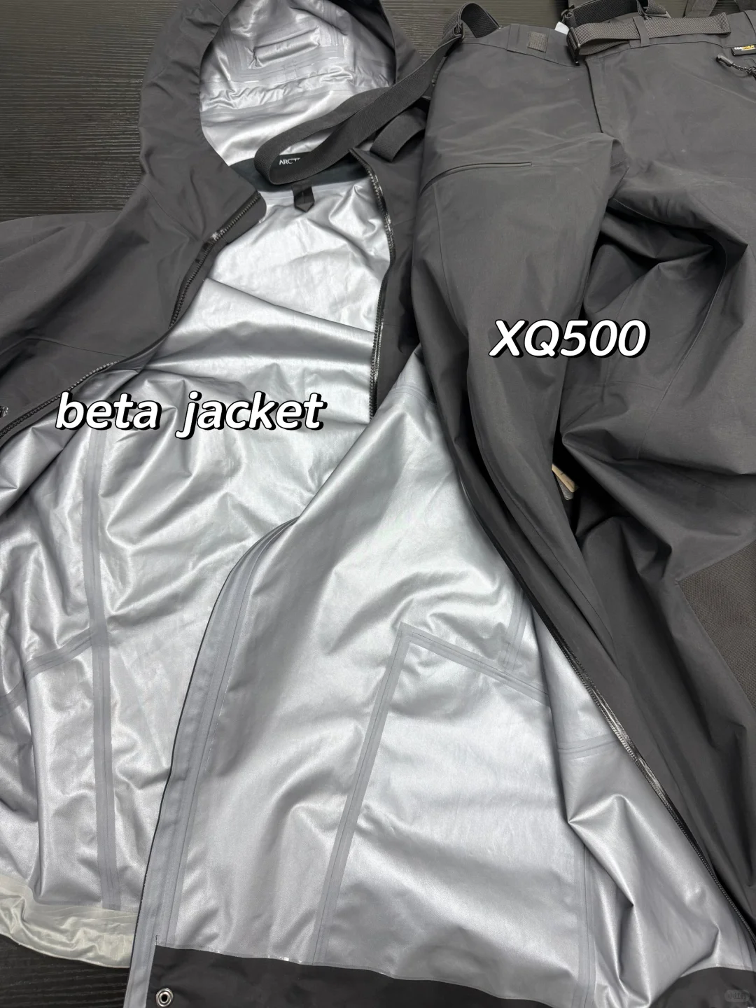 80D GTX 3L面料ePE膜鱼鳞纹底布的冲锋裤！