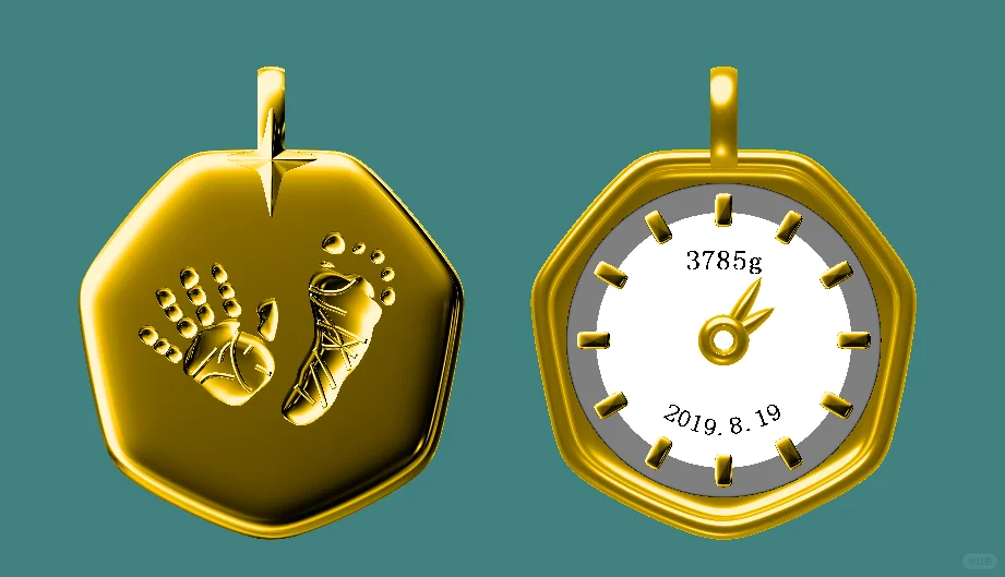 宝宝出生年月日纪念牌 手脚印纪念牌3d