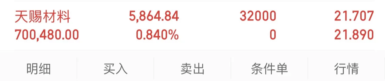 天赐材料，我来啦