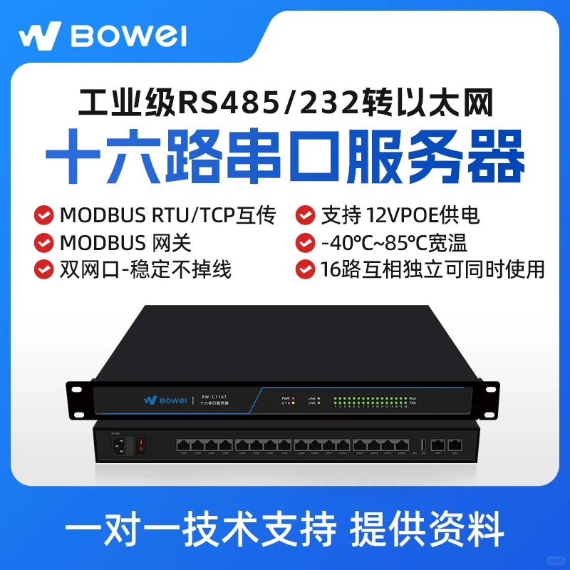 工业级十六串口联网服务器！