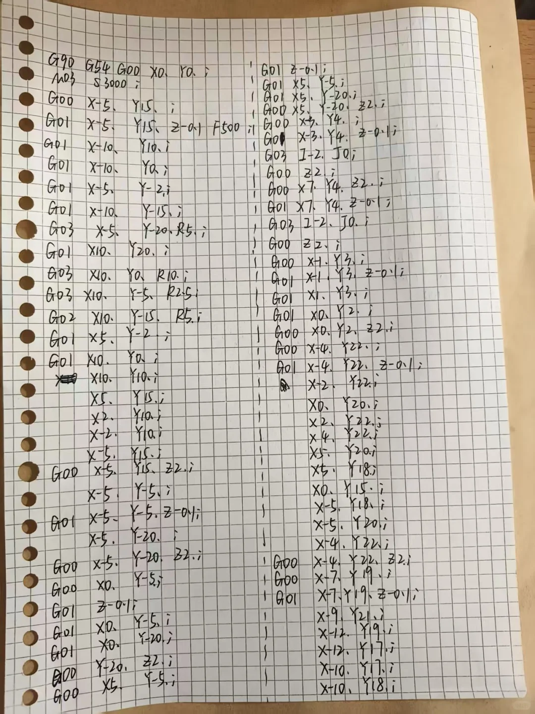 金工实习之数控铣床编程简单图案