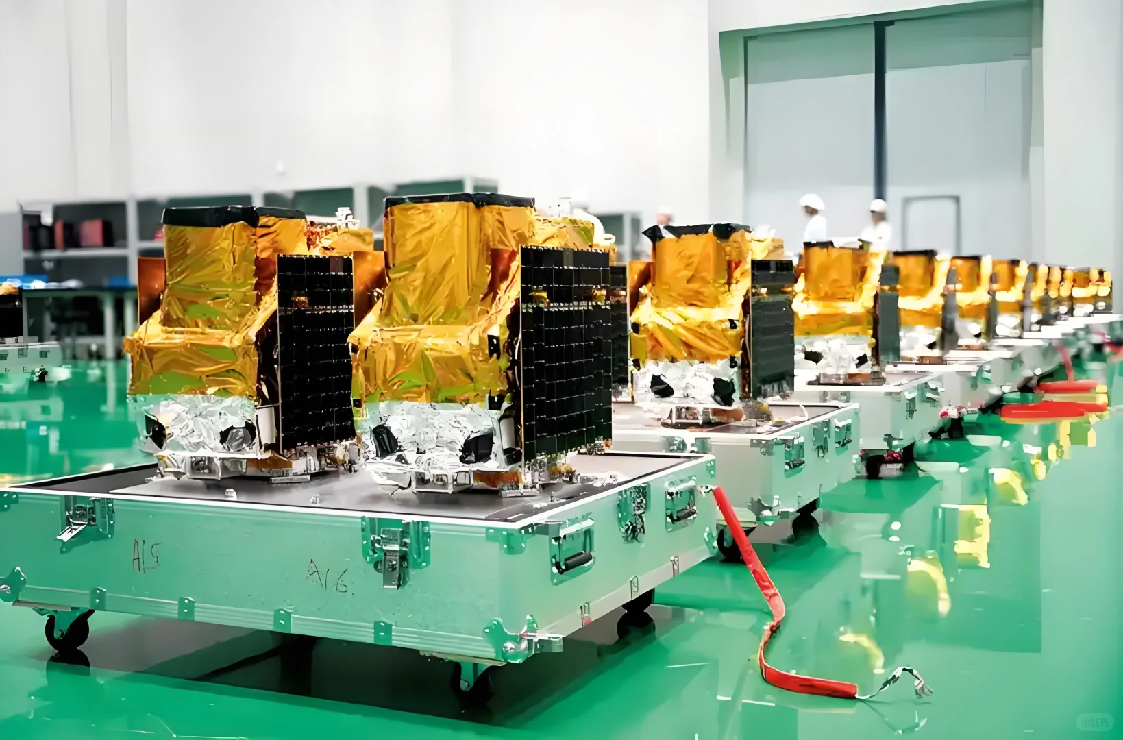 智慧工厂批量生产卫星