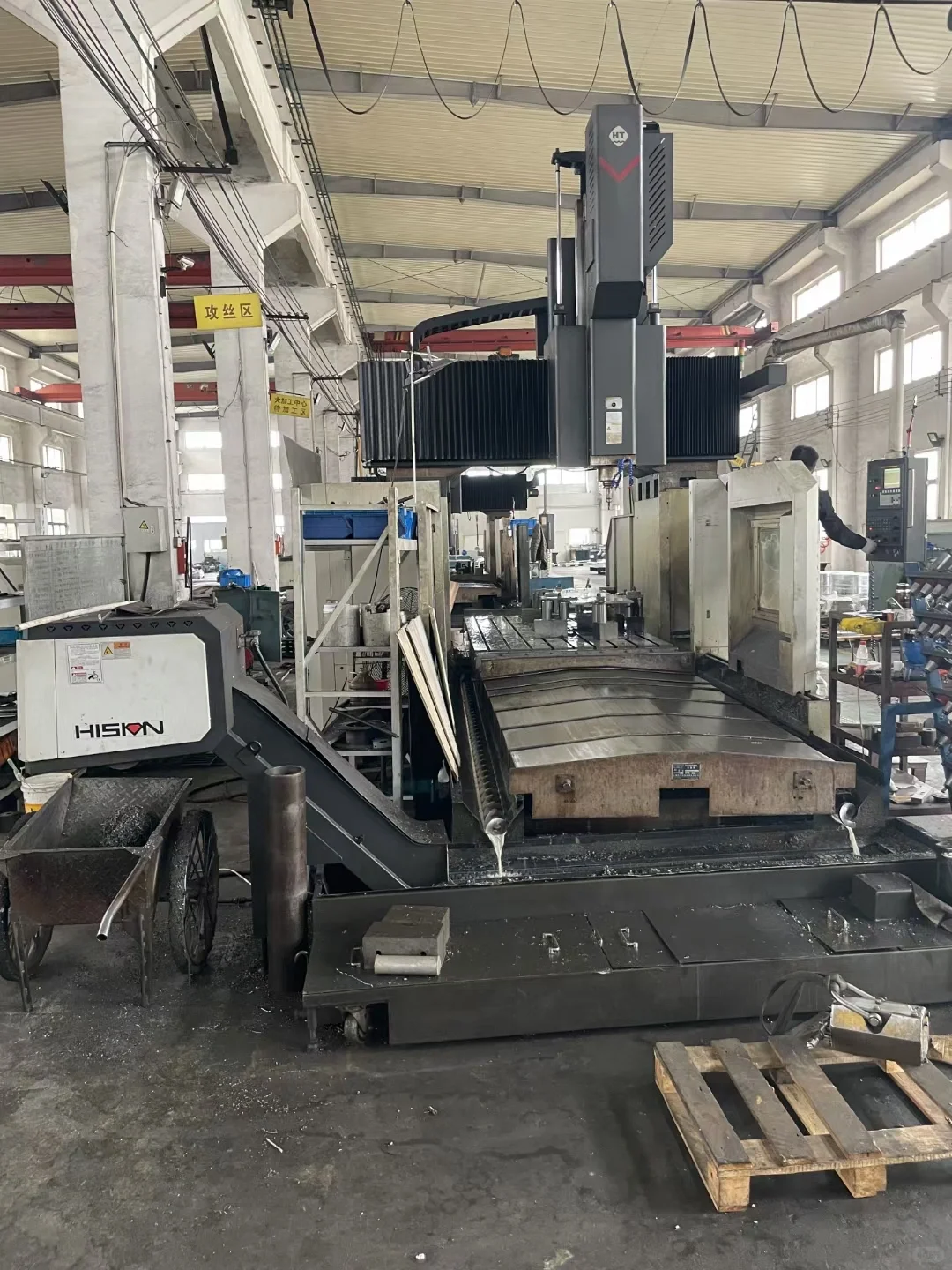 工厂在位18年宁波海天GLU18×30数控龙门铣床