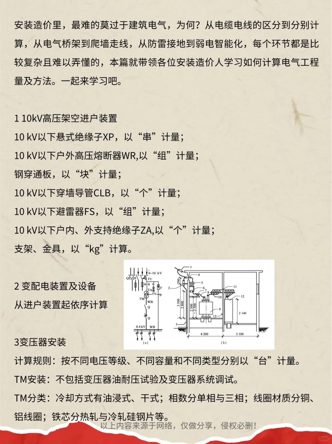 安装工程造价建筑电气工程量计算方法详解