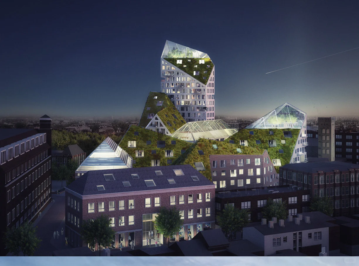 每日一例概念建筑：587 多边斜坡屋顶