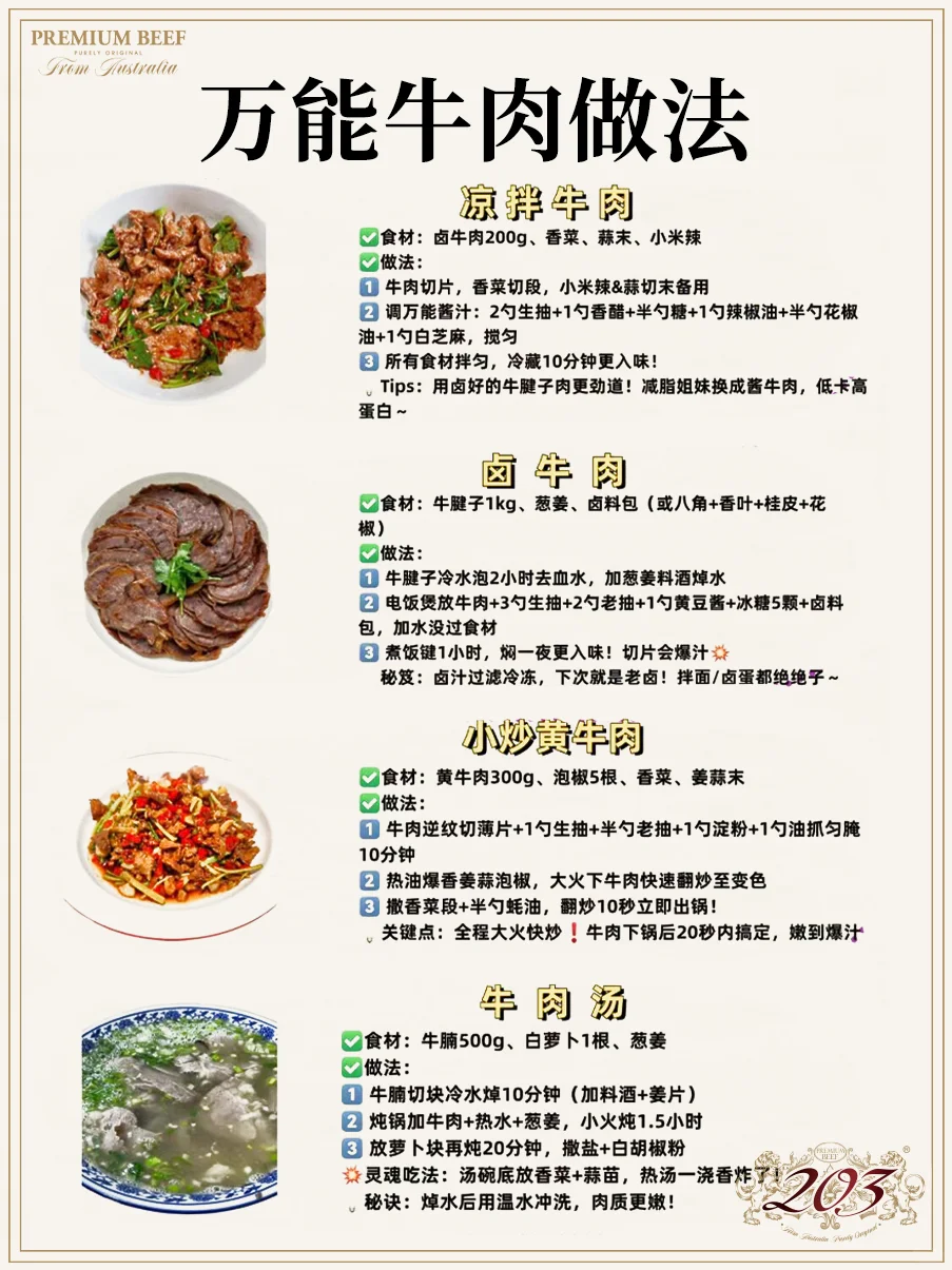 万能牛肉的16种神仙吃法，?一口入魂！