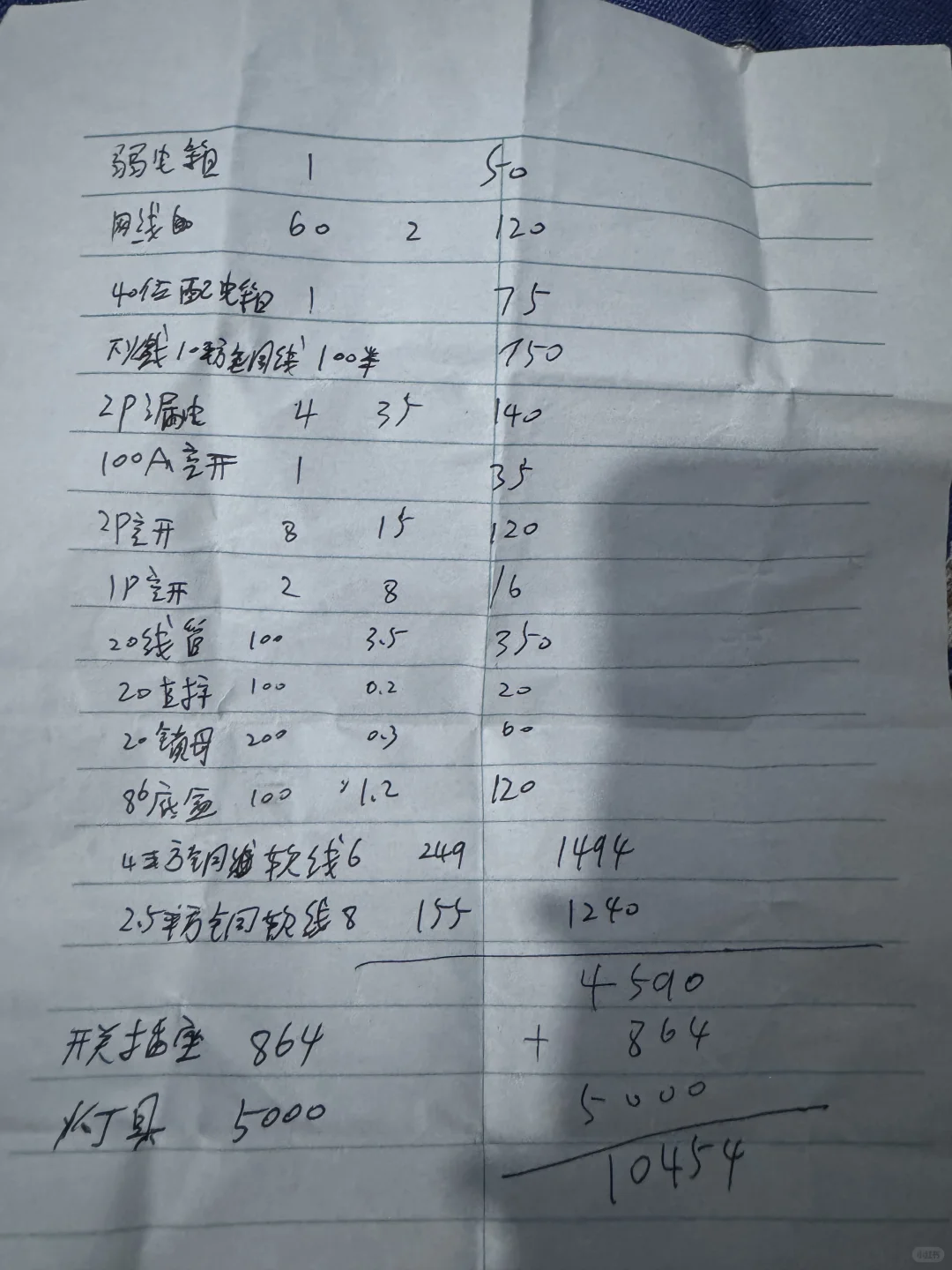 自建房电材料这个价格贵了吗