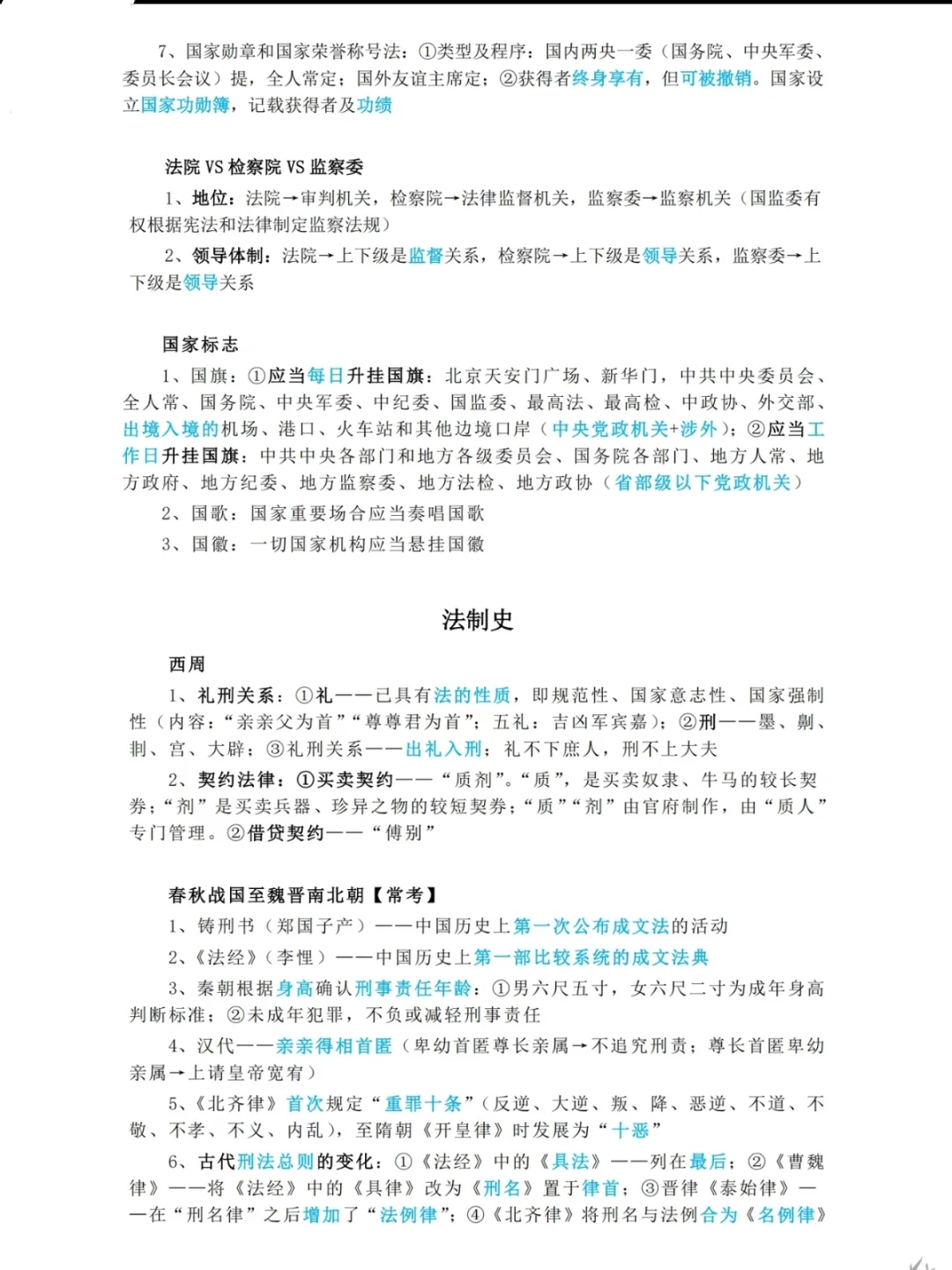 25法考，考前10页纸，不用看课直接背！
