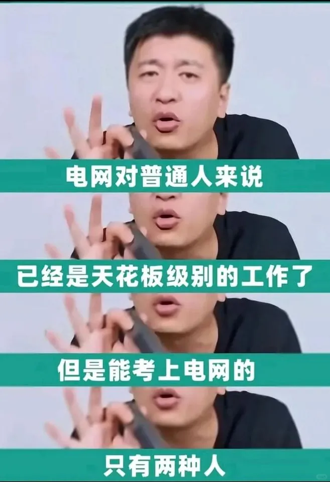 电网对普通人来说，已经是天花板级别的工作