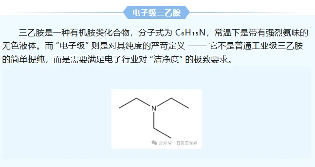 电子级三乙胺：半导体制造中的纯度担当