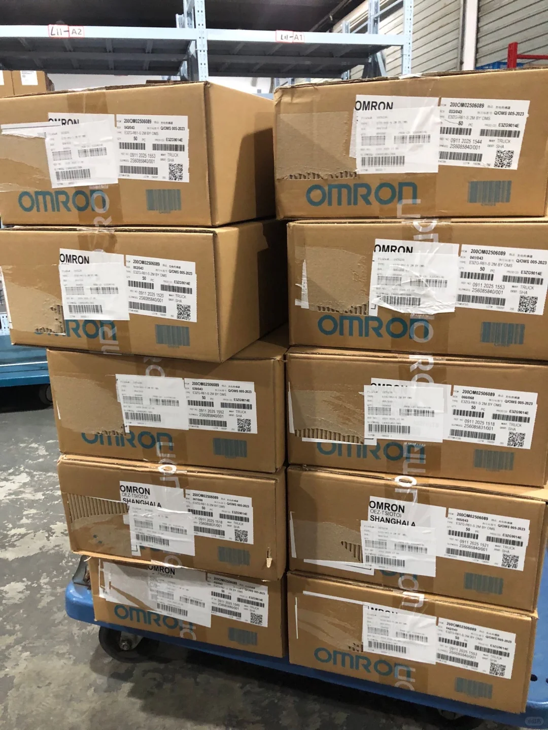 欧姆龙备货库存大量到仓了