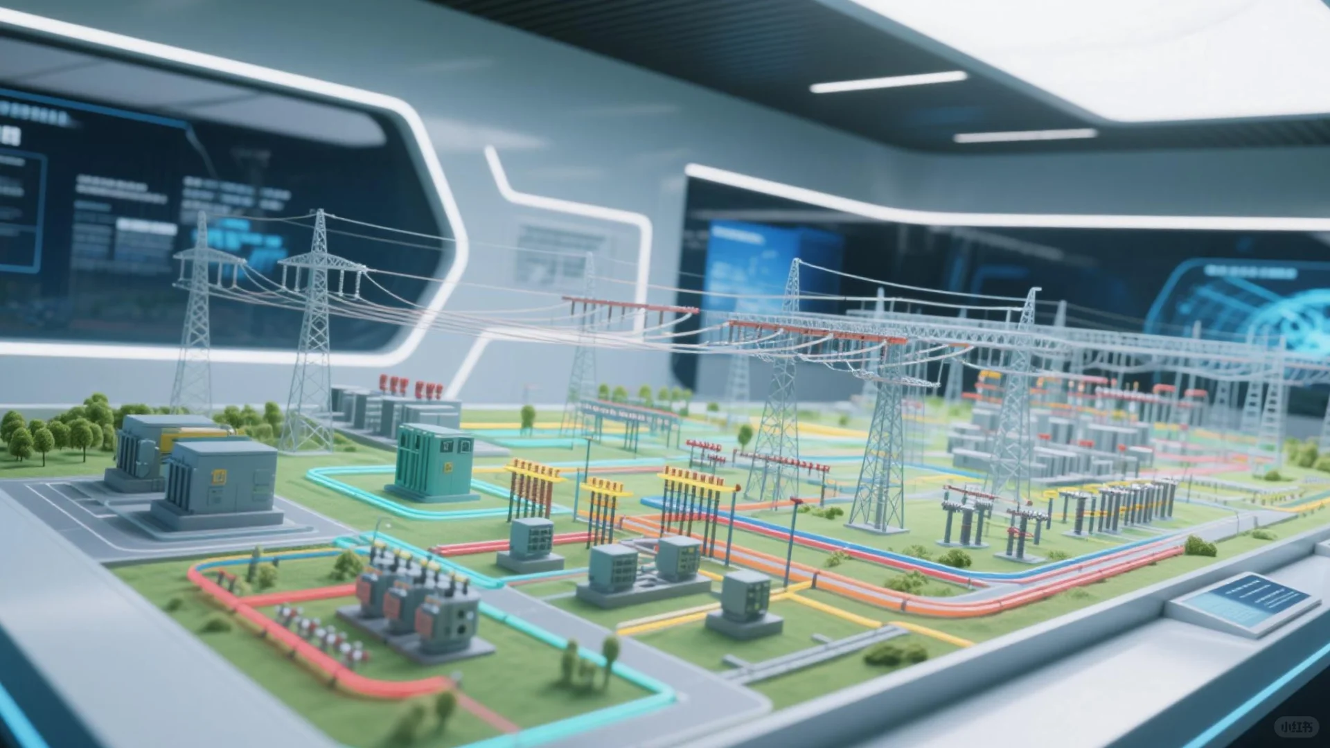 智能电网沙盘,真的很酷!