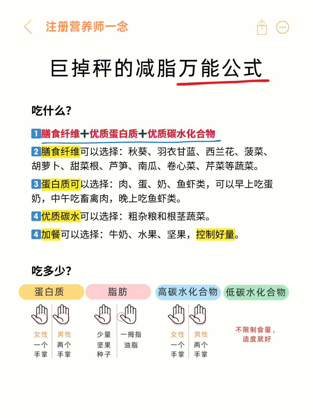 ?三餐减脂万能公式,越吃越瘦❗️