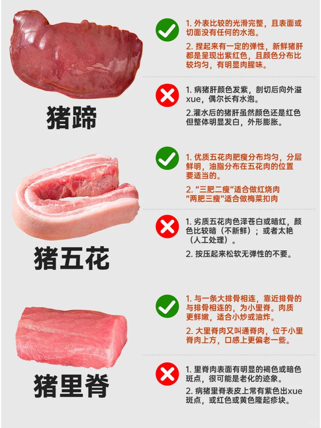 常见肉类挑选技巧?一下讲清楚‼️