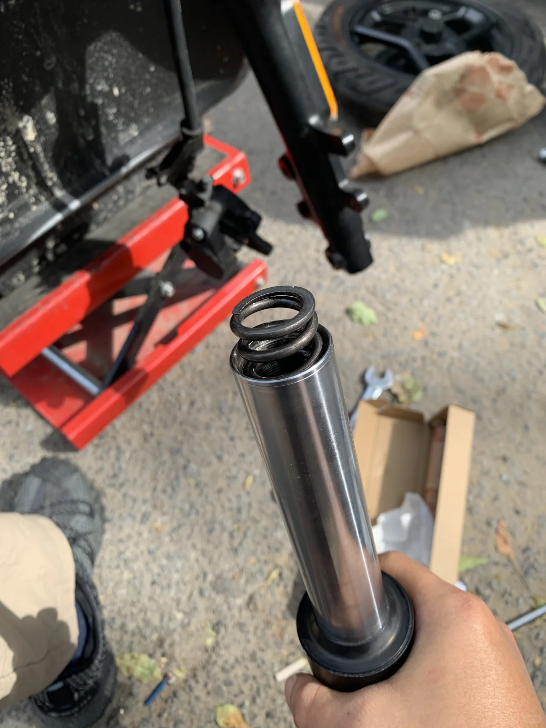 Mzmix 前减震换弹簧和调油。