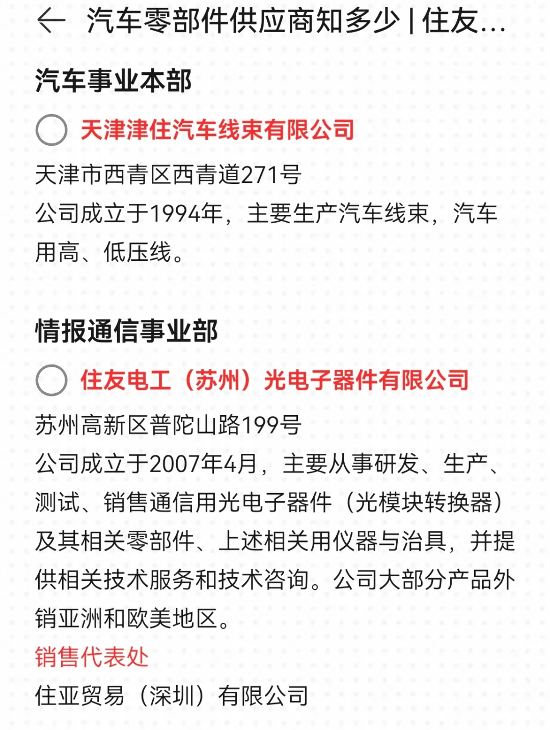 汽车零部件供应商知多少 | 住友电工篇