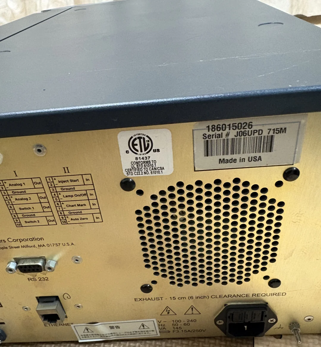 waters 高效液相色谱仪 通电确认