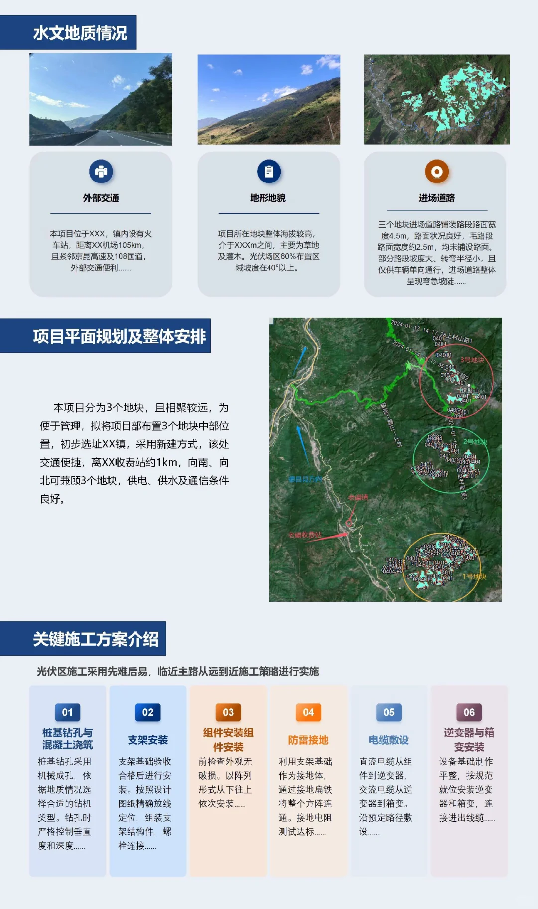 项目前期，光伏发电项目施工汇报材料ppt.