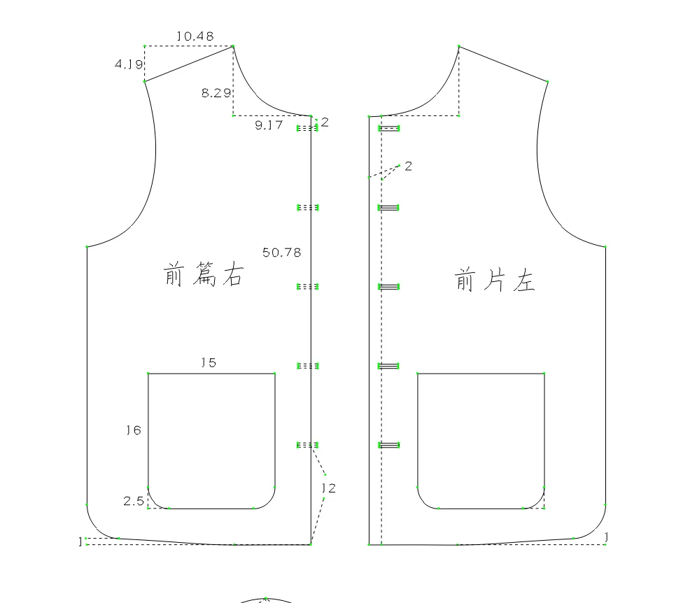 打版图分享?立领新中式小版型棉外套?️
