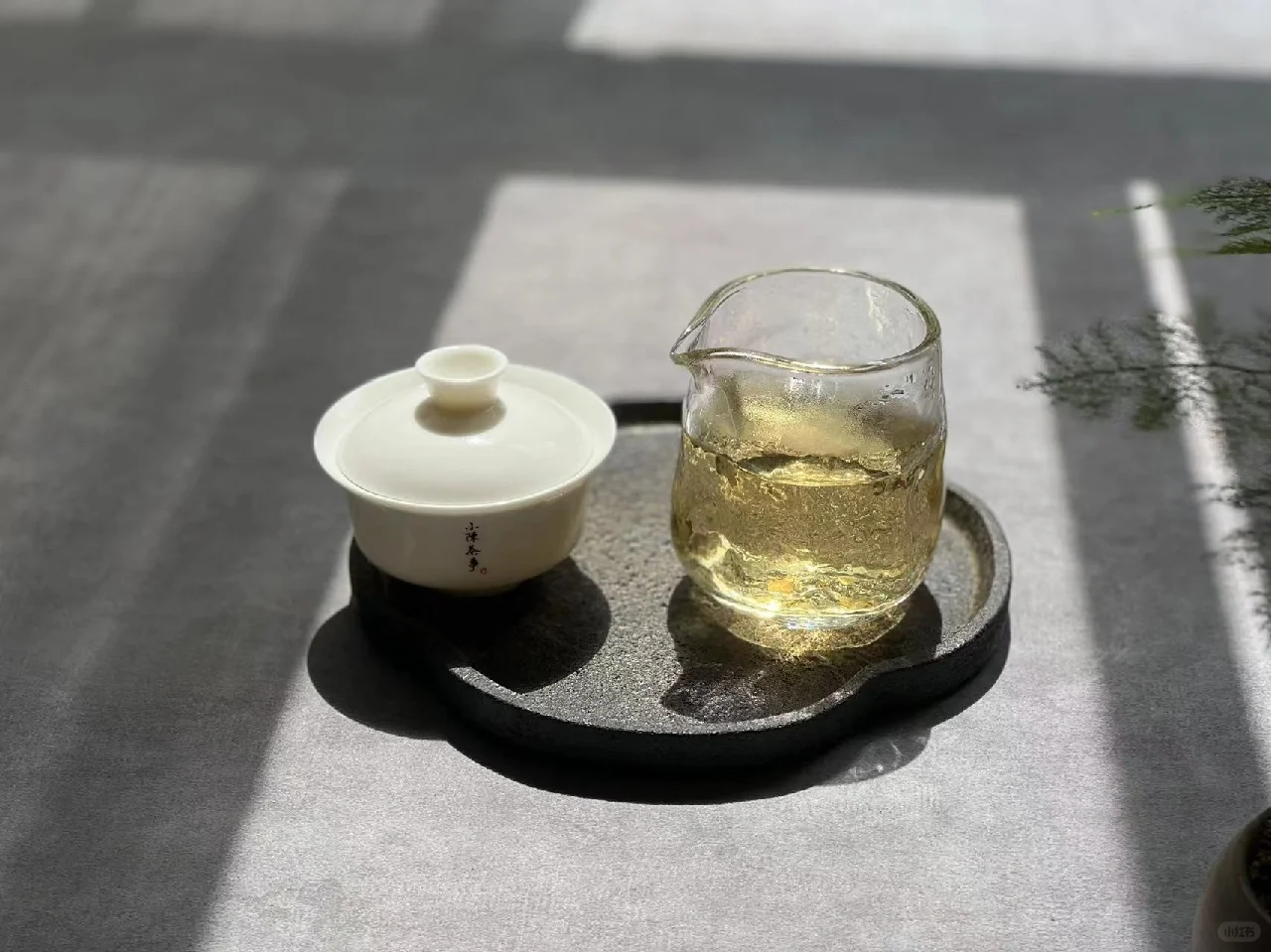 白瓷盖碗泡茶，为什么总是搭配玻璃公道杯？